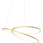 QAZQA Design pendellampe gull 72 cm inkl. LED 3-trinns dimbar - Rowan