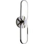Schuller Valencia LED-vegglampe Colette, to lamper, krom