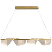 Schuller Valencia LED-hengelampe Velas, 1 lyskilde, lengde 100 cm, gullfarget, metall