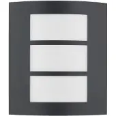 LINDBY utendørs vegglampe Vimal, E27, 26 cm, svart, aluminium