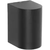 PRIOS utendørs vegglampe Tetje, svart, rund, 10 cm