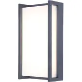 Lutec Utendørs LED-vegglampe QUBO, mørkegrå, høyde 22 cm, metall, IP54