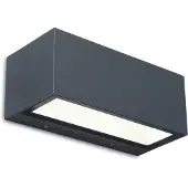 Lutec Utendørs LED-vegglampe GEMINI, mørkegrå, 22 cm, IP54, opp/ned