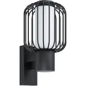 Eglo Utendørs vegglampe Ravello, svart, høyde 27 cm, metall