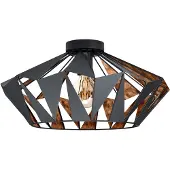 Eglo Taklampe Carlton, Ø 47 cm, svart/kobber