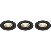 Philips Funksjonell Innfelt Planet-lampe, Innsunket spotlight, Ikke-utskiftbare pærer, LED, 2700 K, 500 lm, Svart