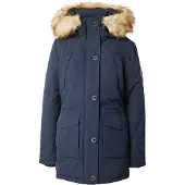 Superdry for woman. W5011572A Faux fur hooded parka Everest navy (XS), Casual, Polyester