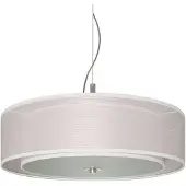 LINDBY pendellampe Pikka, hvit, tekstil, Ø 50 cm, E27