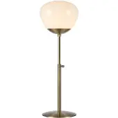 Markslöjd Rise bordlampe, høyde 75 cm, antikk messing, jern, glass