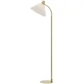 Markslöjd Mira gulvlampe i tekstil, messing