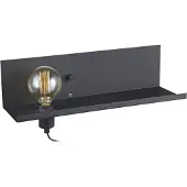 Markslöjd Multi vegglampe, svart, jern, USB-ladekontakt