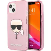 Karl Lagerfeld Glitter Karl's Head-etui til iPhone 13 mini - Rosa