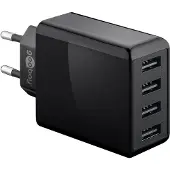 Goobay USB-Lader 30W med 4xUSB - Sort