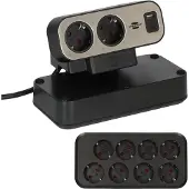 Brennenstuhl Duplex 1usb-c Og 1usb-a Strømuttak Med 10 Uttak Og Bryter