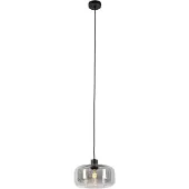 QAZQA Art Deco-pendellampe sort med røykglass - Bizle