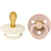 BIBS Colour Smokker - 2-pack - Str. 2 - Symmetrisk - Ivory/Blush - - 6-18 md - Smokk