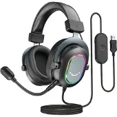 Fifine H6 gaming-hodetelefoner (svart)