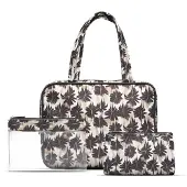Gillian Jones 3-piece Set Palm Print Skjønnhetstilbehørssett