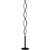 LINDBY LED-gulvlampe Welina, svart, 150 cm, dimbar
