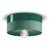 FERROLUCE Taklampe PI keramisk blank/matt Ø 25 cm grønn
