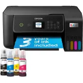 Epson EcoTank ET-2870 - Multifunksjonsskriver - farge - ink-jet - ITS - A4 (medie) - opp til 10 spm (trykking) - 100 ark - Wi-Fi, USB - svart