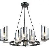Lucea Lysekrone Padrela, Ø 68 cm, svart-krom 6 lyskilder
