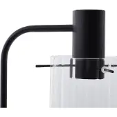 LUCANDE gulvlampe Eirian, svart, glass, 150 cm høy, E27