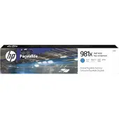HP 981X - 116 ml - Høy ytelse - cyan - original - PageWide - blekkpatron - for PageWide Enterprise Color MFP 586; PageWide Managed Color E55650