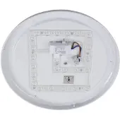 LINDBY LED utendørs taklampe Doki, 34 cm, hvit, plast