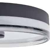 LINDBY LED-taklampe Aldorin, 40 cm, svart, plast