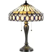Clayre & Eef Bordlampe Fiera i Tiffany-stil