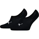 Puma Unisex High Cut Footie Socks (2-Pack), Men, Black, 35-38
