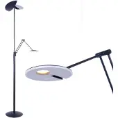 Highlight LED-gulvlampe New Sapporo, svart, 183 cm metall Dimmer CCT