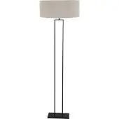 Steinhauer Stang-gulvlampe, svart/leinen i leirfarge, høyde 160 cm, E27