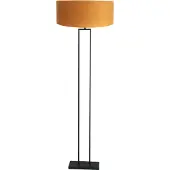 Steinhauer Stang-gulvlampe, svart/gullvelour, høyde 160 cm, E27
