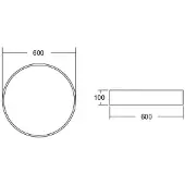 Brumberg Biro Circle, Ø 60 cm, av/på, svart, 3 000 K
