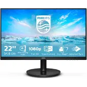 Philips V-line 221V8 - LED-skjerm - 22 (21.5 synlig) - 1920 x 1080 Full HD (1080p) @ 75 Hz - VA - 200 cd/m² - 4000:1 - 4 ms - HDMI, VGA - teksturert svart