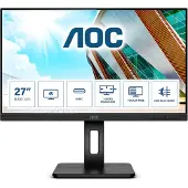 AOC U27P2CA, 68,6 cm (27), 3840 x 2160 piksler, 4K Ultra HD, LED, 4 ms, Sort