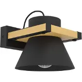Eglo Vegglampe Maccles i svart med tre