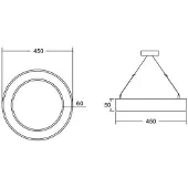Brumberg Biro Circle Ring5 direkte 45 cm, CA, CCT, sølv