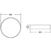 Brumberg Biro Circle, Ø 60 cm, DALI dimbar, hvit, 4000 K