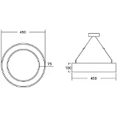Brumberg Biro Circle Ring10 opp/ned Ø45cm på/av svart 830