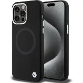 BMW Signature Liquid Silicone MagSafe-etui i silikon for iPhone 15 Pro - svart