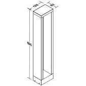 Brumberg LED gangbanelampe Addia, grafitt, IP54, høyde 60 cm