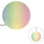 QAZQA Smart utendørslampe grå 45 cm IP65 inkl. LED - Nura