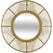 Atmosphera boho-speil med bambusramme INA, Ø 70 cm