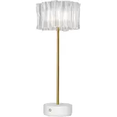 Slamp Accordéon Battery bordlampe, Prisma/hvit