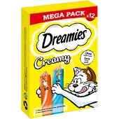 Dreamies Creamy Snacks - Kylling & laks (84 x 10 g)