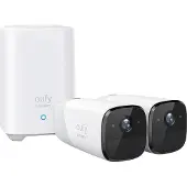 Eufy eufyCam 2 Pro - Nettverksovervåkingskamera - utendørs, innendørs - værbestandig - farge (Dag og natt) - lyd - trådløs - Wi-Fi - med Eufy HomeBase 2 (en pakke 2)