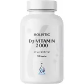Holistic D3-vitamin 2000 IE 180 kapsler